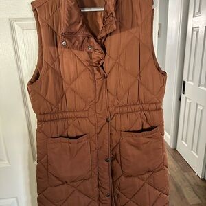 Women's Quilted Brown Vest